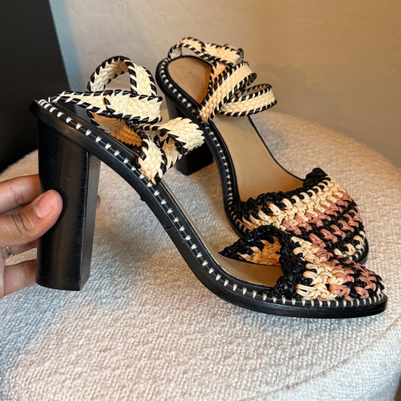 Ulla Johnson Deia High Heel Strappy Sandals in Cameo Size 40 - Picture 4 of 7